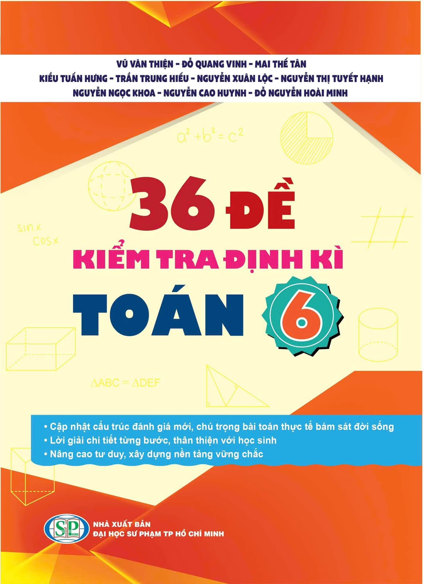 Bìa sách 36 đề kiểm tra định kỳ Toán 6