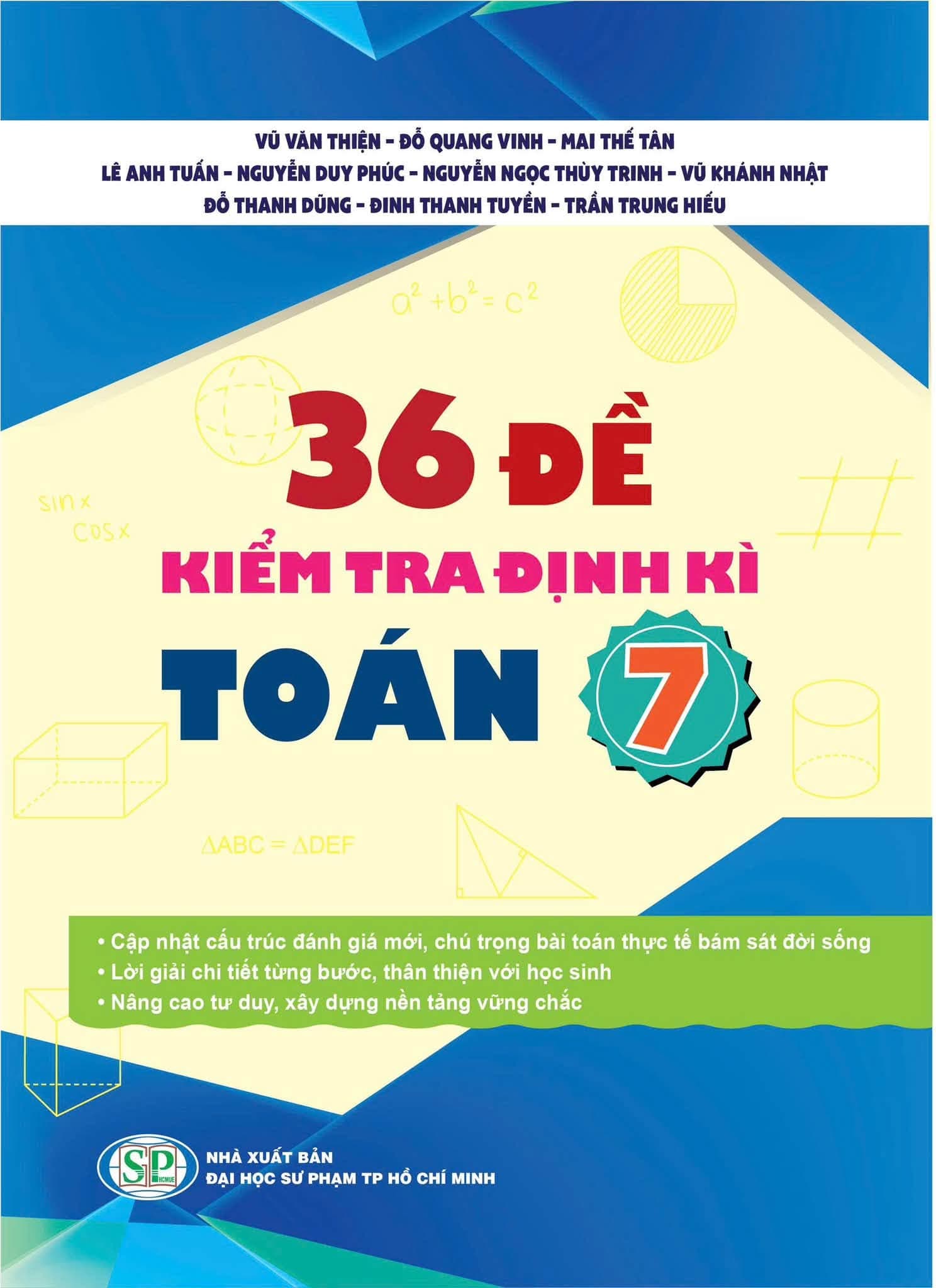 Bìa sách 36 đề kiểm tra định kỳ Toán 7